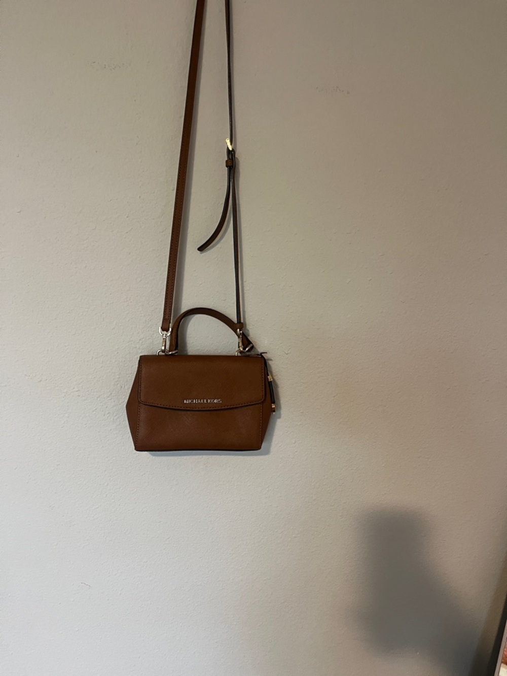 Michael Kors Cognac Leather Top-Handle Crossbody Bag